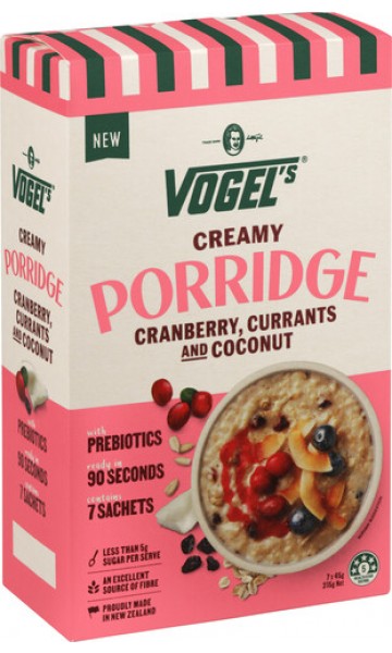 Vogel's Creamy Porridge Cranberry, Currants and Coconut